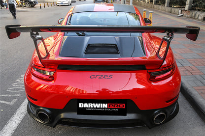 2016-2019 Porsche 911 991.2 Carrera /S GT2RS Style Partial Carbon Fiber Rear Bumper - DarwinPRO Aerodynamics