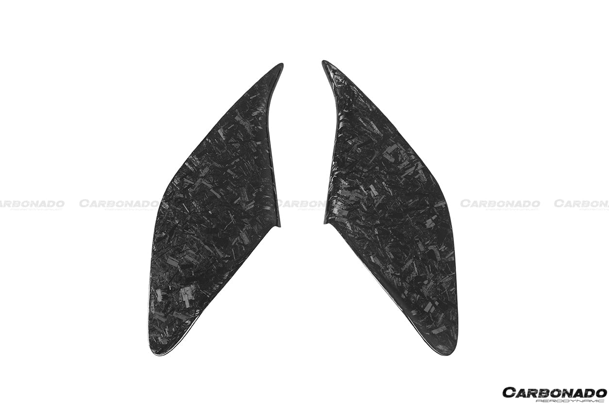 2015-2020 Ferrari 488 GTB/Spyder MSY Style Carbon Fiber Side Air Intake Fins - Carbonado