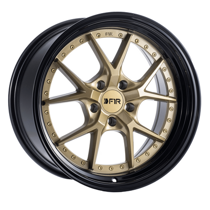 F1R F105 19x10.5 ET22 Gold/Black Lip 5x114 – ( Square Set of 4 )