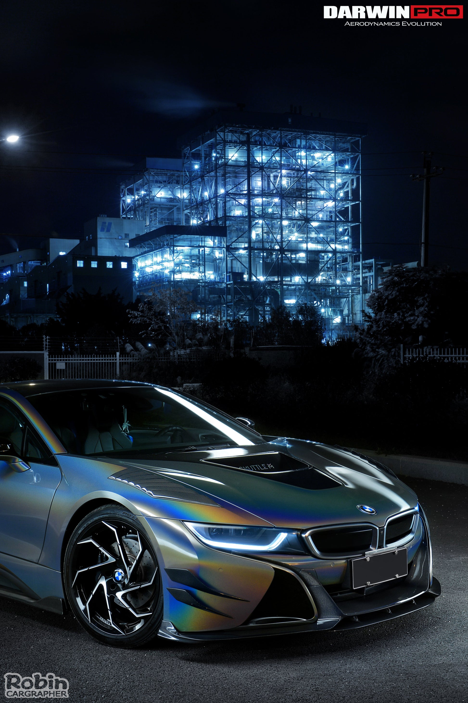 2014-2018 BMW i8 BZK Carbon Fiber Front Fender Vents - DarwinPRO Aerodynamics