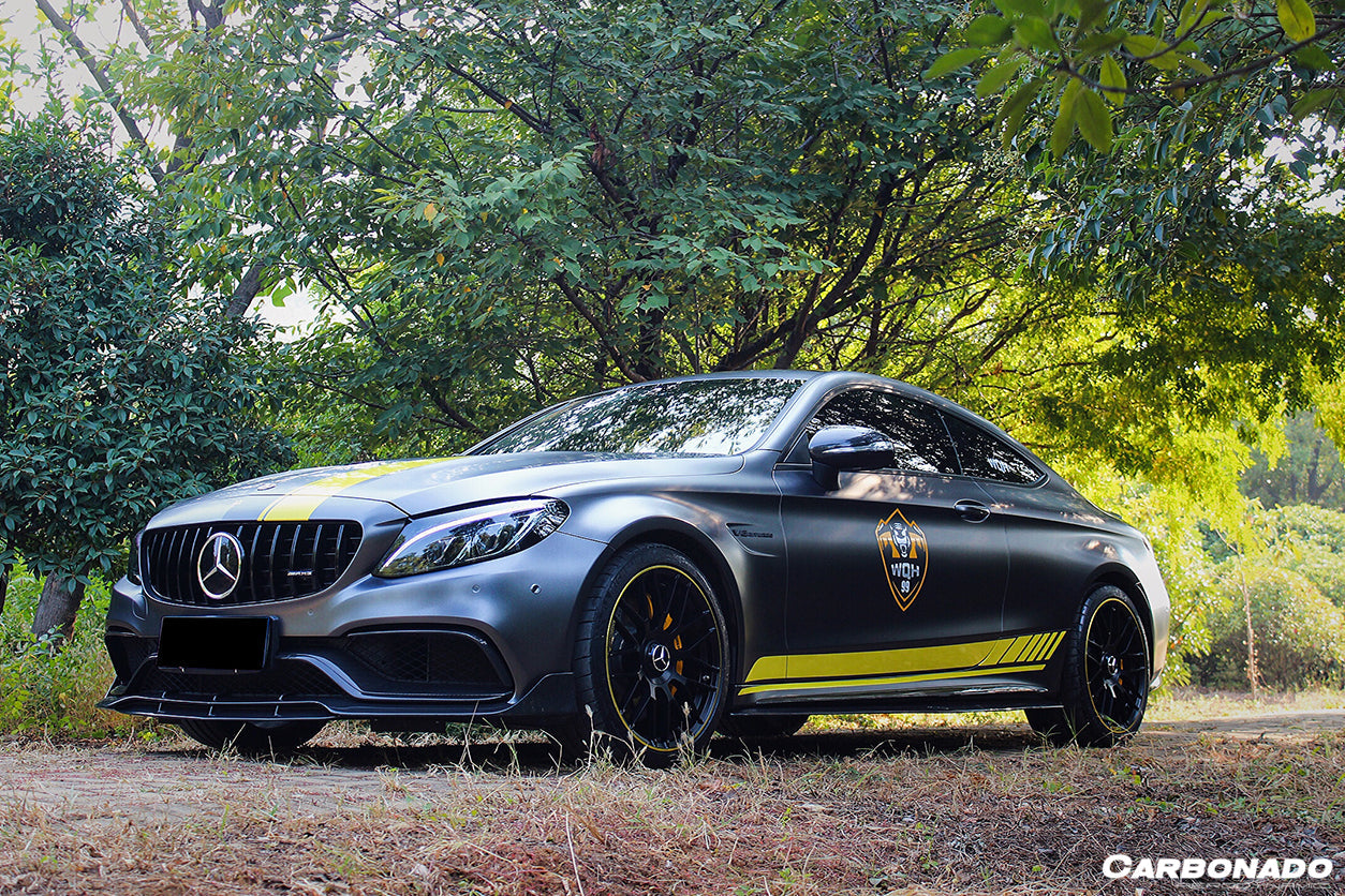 2015-2018 Mercedes Benz W205 C63/S AMG Coupe BR Style Front Lip - Carbonado
