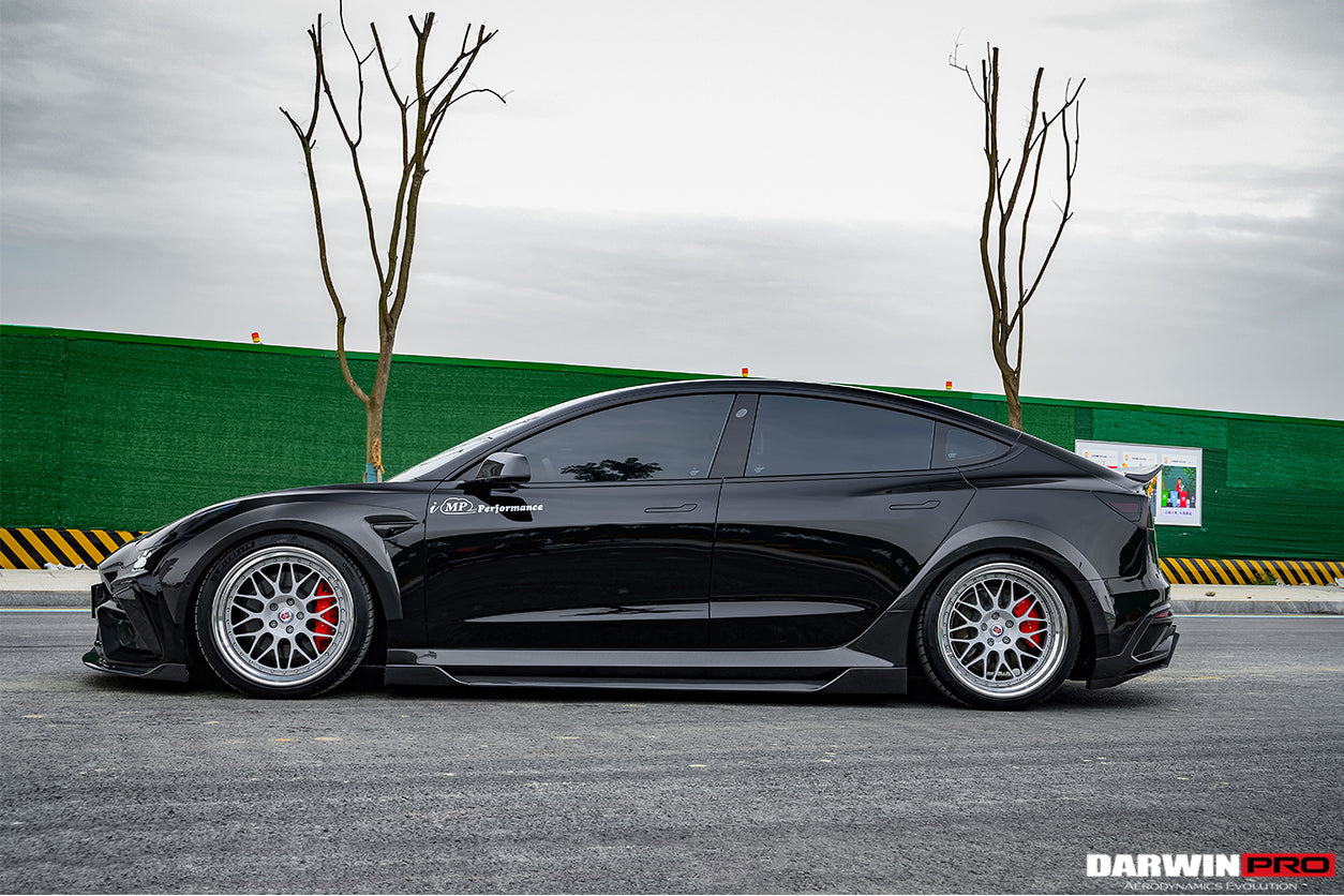 2017-2023 Tesla Model 3 IMP Performance Carbon Fiber Side Skirts - DarwinPRO Aerodynamics