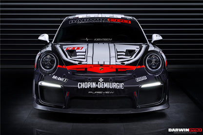2016-2019 Porsche 911 991.2 Carrera /Targa 4/4S GT2RS Style Partial Carbon Fiber Front Bumper - DarwinPRO Aerodynamics