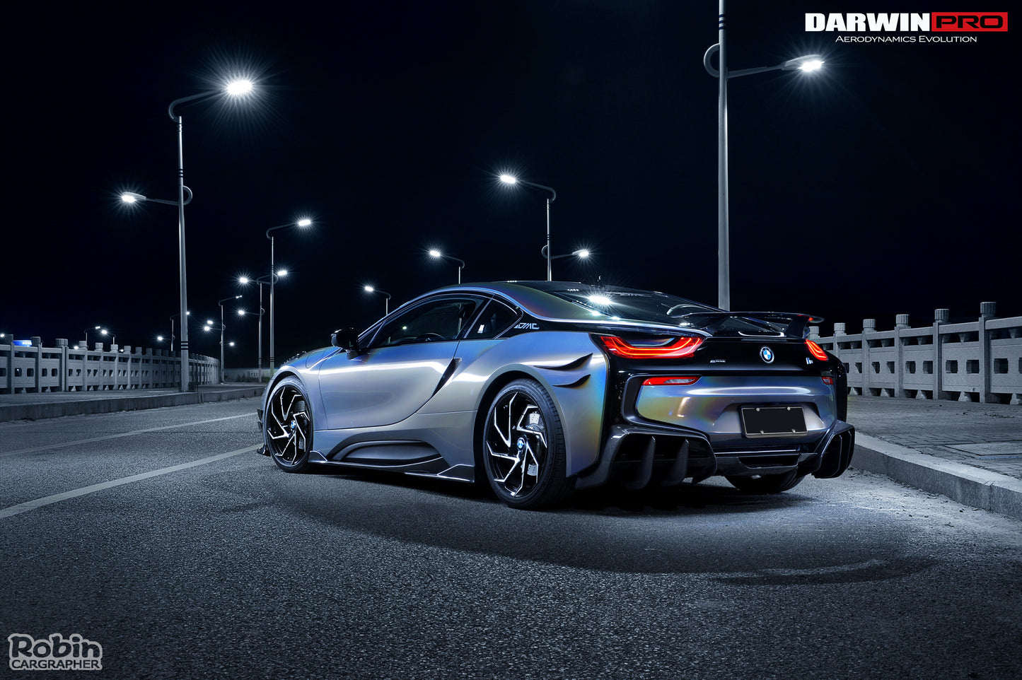 2014-2018 BMW i8 BZK Carbon Fiber Rear Canards - DarwinPRO Aerodynamics