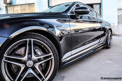 2015-2021 Mercedes Benz C-Class W205 Coupe PS Style Side Skirts - Carbonado