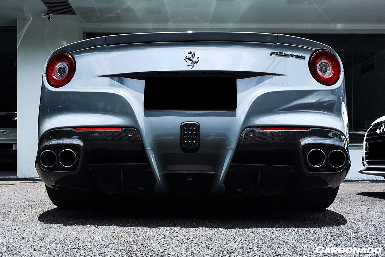 2012-2017 Ferrari F12 Berlinetta RS Style Carbon Fiber Rear Diffuser - Carbonado
