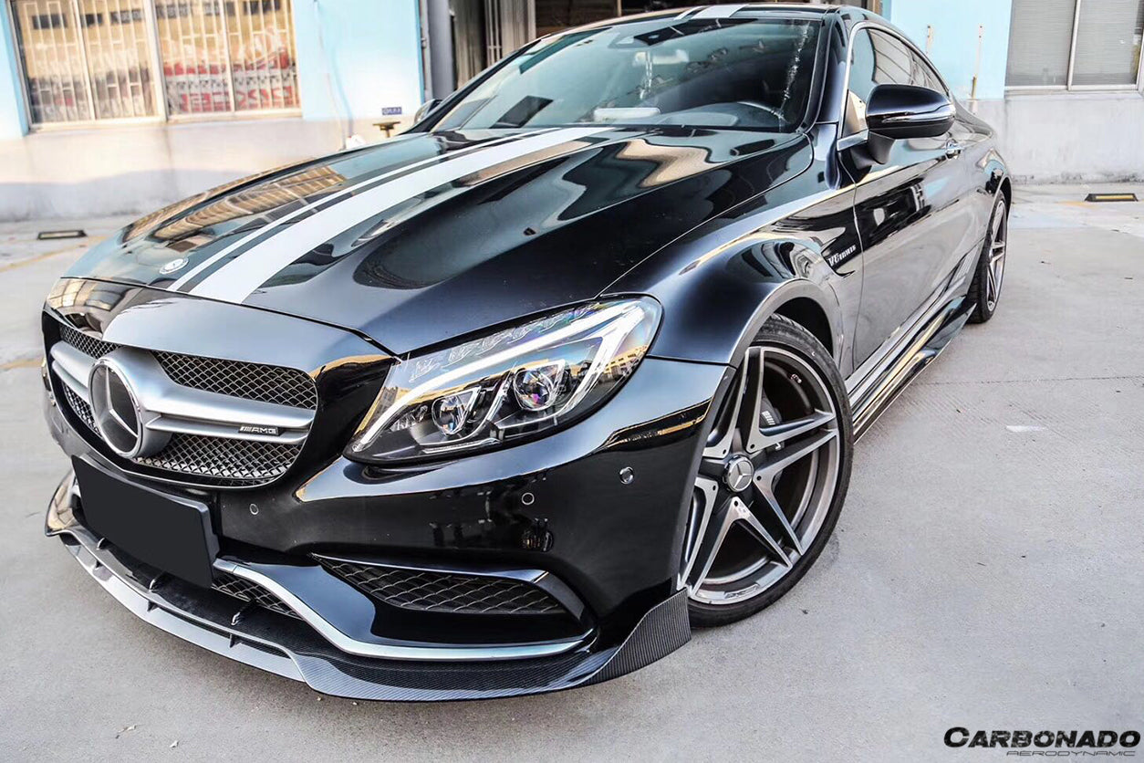 2015-2018 Mercedes Benz W205 C63/S AMG Coupe BR Style Front Lip - Carbonado
