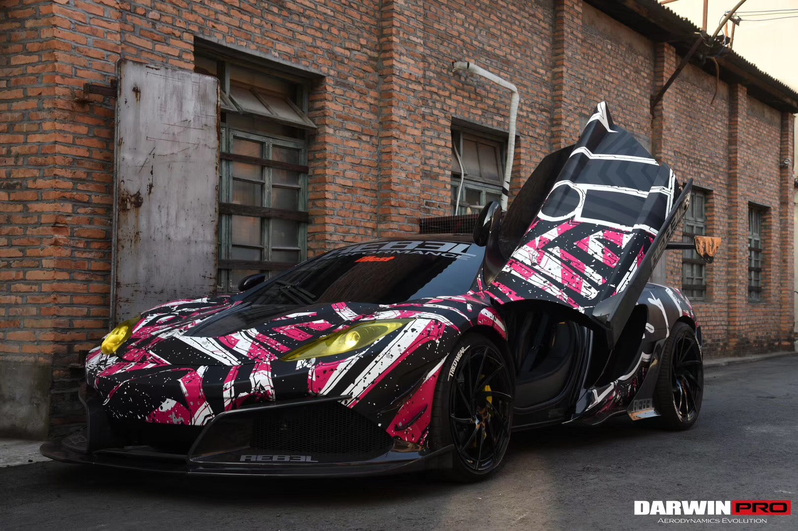 2011-2014 McLaren MP4 12C Rebel Performance Style Partial Carbon Fiber Front Bumper w/ Lip - DarwinPRO Aerodynamics