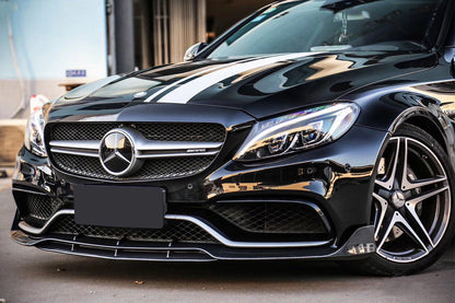 2015-2018 Mercedes Benz W205 C63/S AMG Coupe BR Style Front Lip - Carbonado