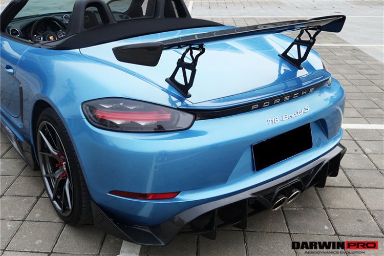 2016-2023 Porsche 718 Boxster BKSS Style  Carbon Fiber Rear Trim - DarwinPRO Aerodynamics