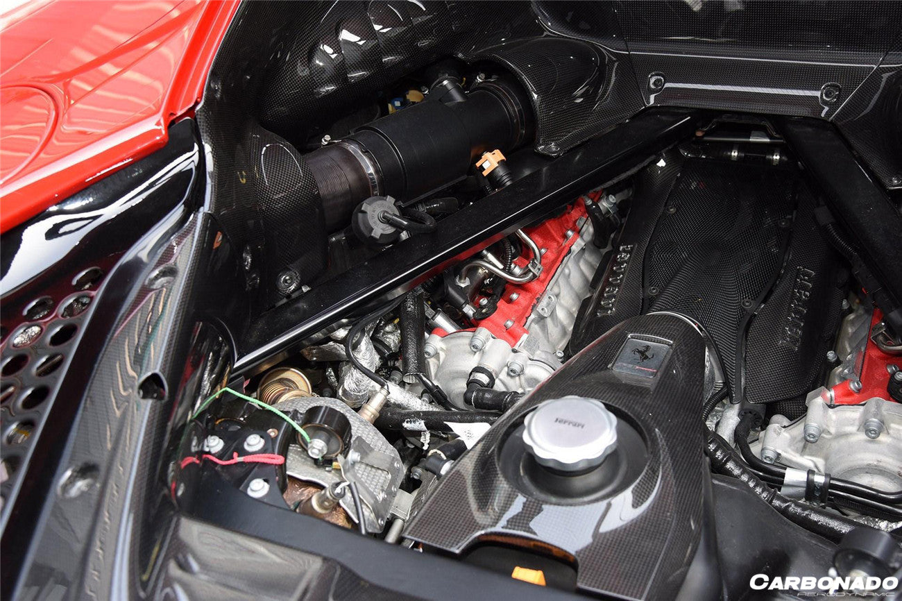 2020-UP Ferrari SF90 Stradale OE Style Autoclave Carbon Fiber Engine Interior - Carbonado