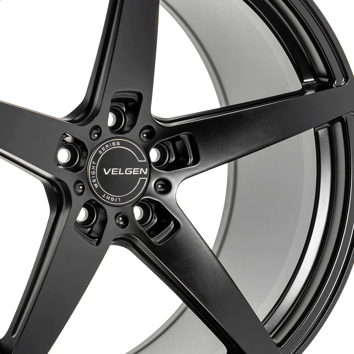 20" Velgen Classic5 V2 Satin Black 5x114.3 ( Staggered Set ) ( Set of 4 )