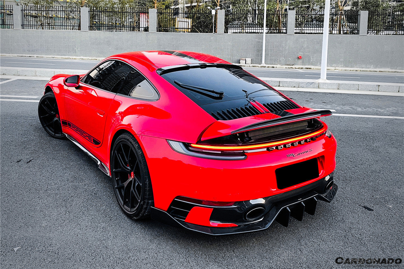 2019-2023 Porsche 911 992 Carrera/S/4/4S TA Style Carbon Fiber Roof Spoiler - Carbonado