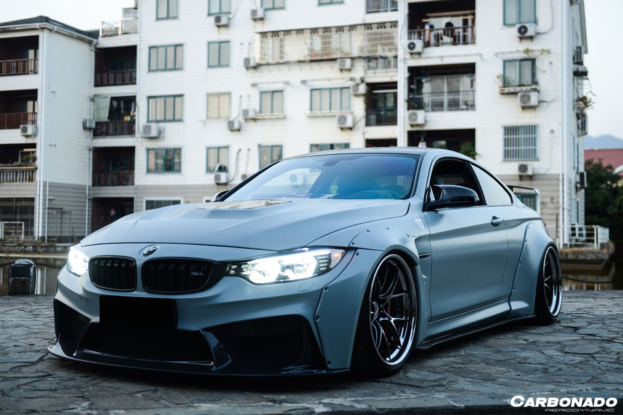 2014-2020 BMW M3 F80 & M4 F82 D3 Style Front Bumper - Carbonado