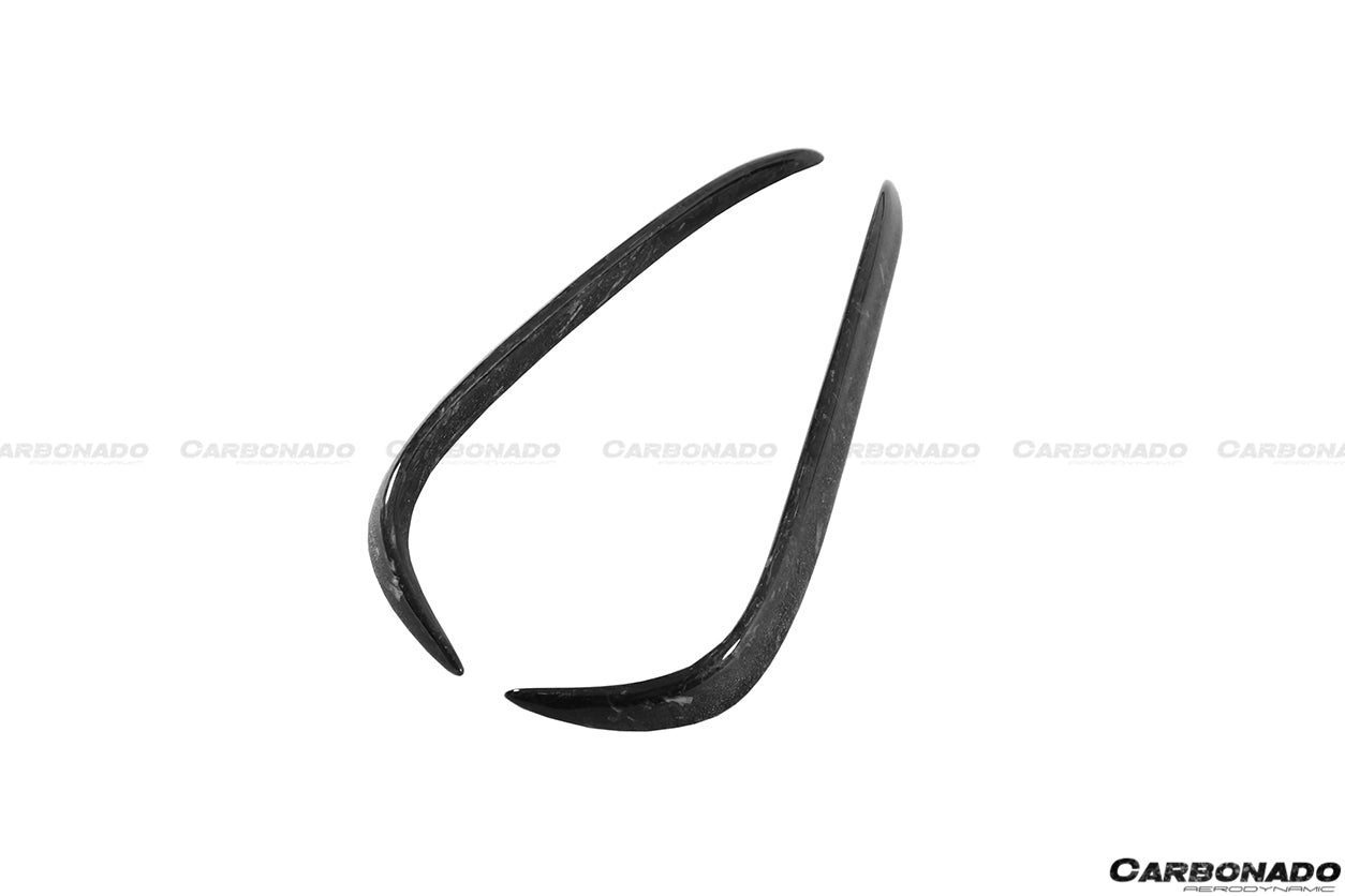 2016-2021 Tesla X SUV RZS Style Carbon Fiber Rear Bumper Canards - Carbonado