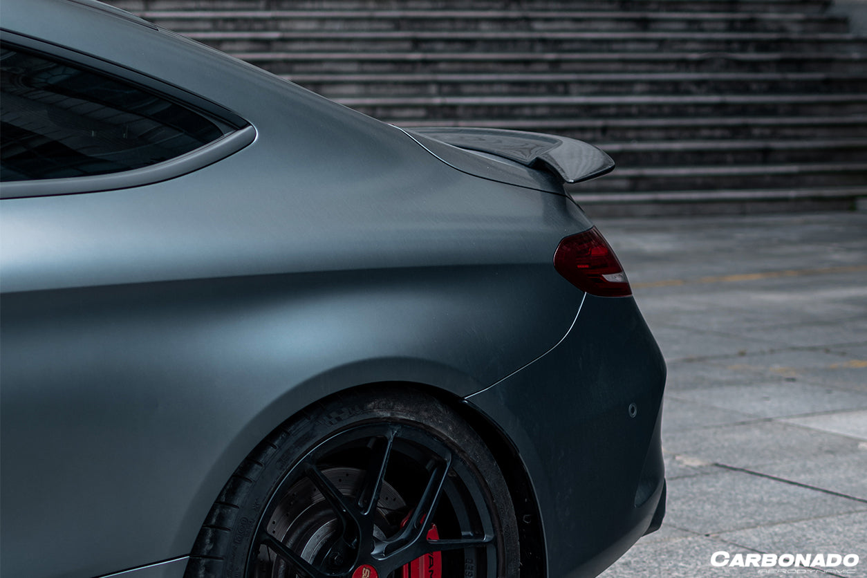 2015-2021 Mercedes Benz C-Class W205 Coupe RT-II Style Trunk Spoiler - Carbonado