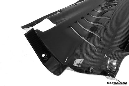 2015-2023 Ferrari 488 GTB Pista  F8 Dry Carbon Fiber Engine Bay Panels With Heat Protection