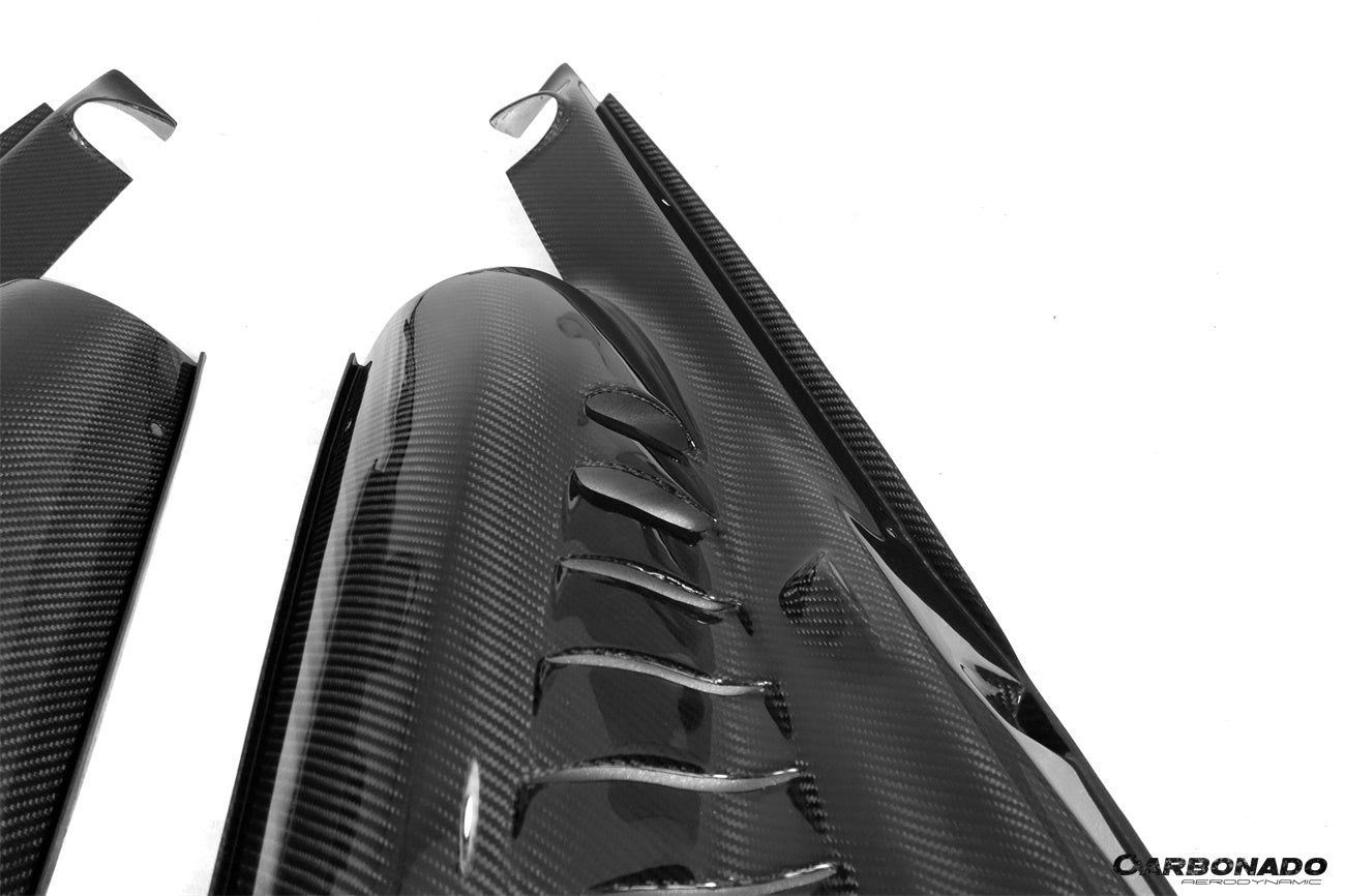 2015-2023 Ferrari 488 GTB Pista  F8 Dry Carbon Fiber Engine Bay Panels With Heat Protection
