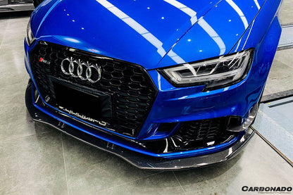 2019-2020 Audi RS3 Sedan BKSS Style Carbon Fiber Front Lip - Carbonado Aero