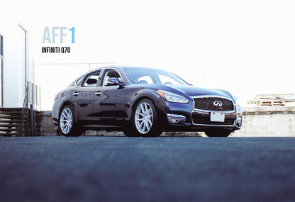 Aodhan AFF1 Gloss Silver Machined Face - 20x9 +32 / 20x10.5 +45 5x114.3 (Staggered Set of 4)
