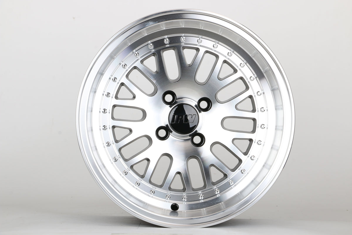 E310 Black Machined Face 15x8.0 ET0 4.100 - Square Set (4 Wheels)