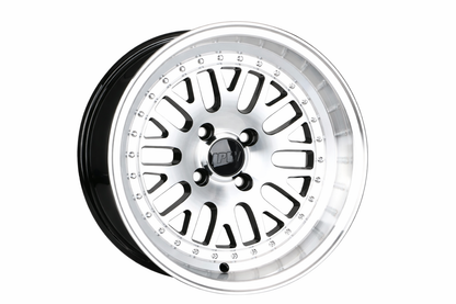 E310 Black Machined Face 15x8.0 ET0 4.100 - Square Set (4 Wheels)