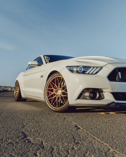 18" F1R F103 Brushed Bronze 5x114.3 ( Square Setup ) ( Set of 4 )