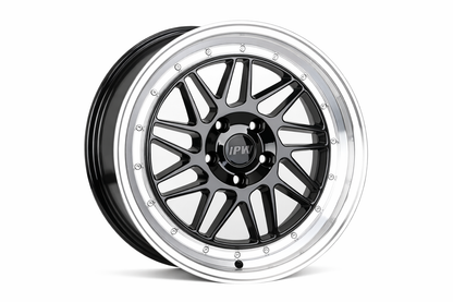E010 Black Machined Lip 15x8.0 ET30 4.100.114 - Square Set (4 Wheels)