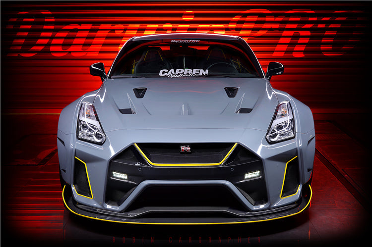 2008-2022 Nissan GTR R35 CBA/DBA/EBA BKSSII Style Partial Carbon Fiber Full Wide Body Kit - DarwinPRO Aerodynamics
