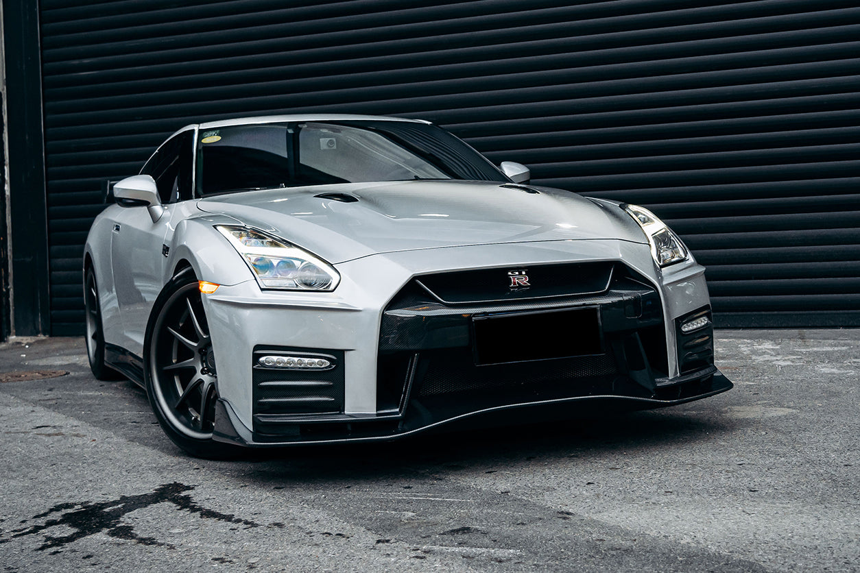 2017-2022 Nissan GTR R35 EBA NSM Style Partial Carbon Fiber Front Bumper - DarwinPRO Aerodynamics