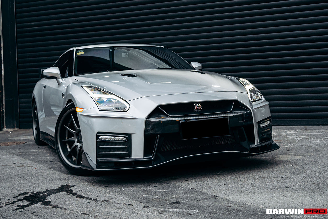 2017-2022 Nissan GTR R35 EBA NSM Style Partial Carbon Fiber Front Bumper - DarwinPRO Aerodynamics