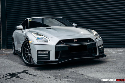 2017-2022 Nissan GTR R35 EBA NSM Style Partial Carbon Fiber Front Bumper - DarwinPRO Aerodynamics