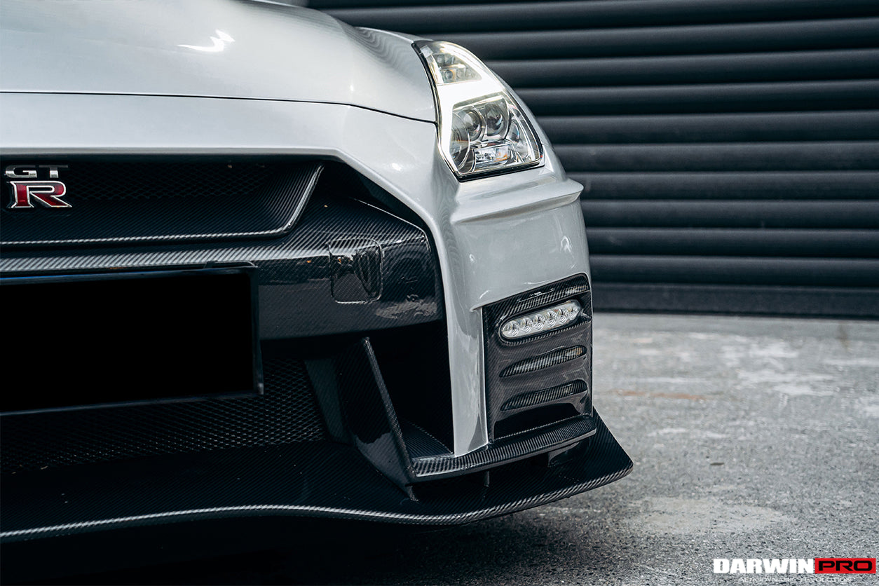 2008-2016 Nissan GTR R35 CBA/DBA Ver17 NSM Style Partial Carbon Fiber Front Bumper - DarwinPRO Aerodynamics