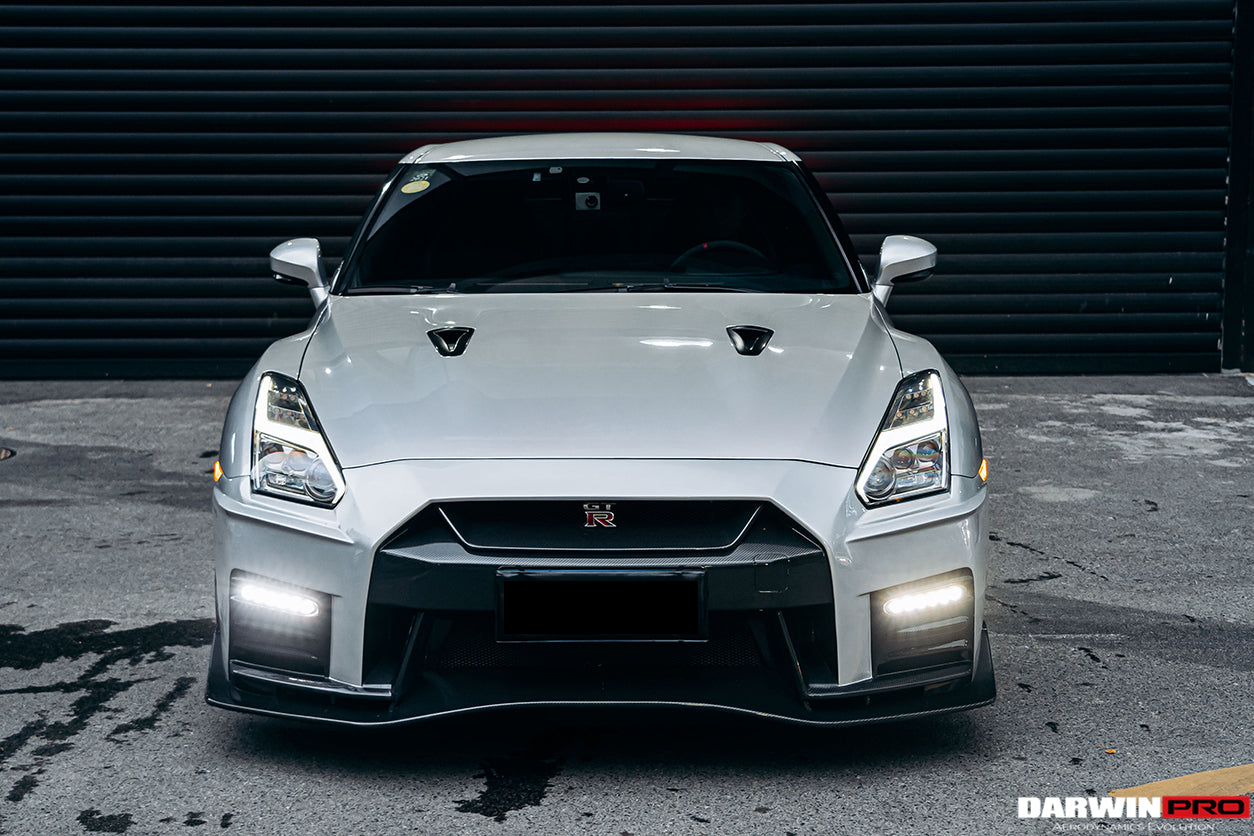 2017-2022 Nissan GTR R35 EBA NSM Style Partial Carbon Fiber Front Bumper - DarwinPRO Aerodynamics