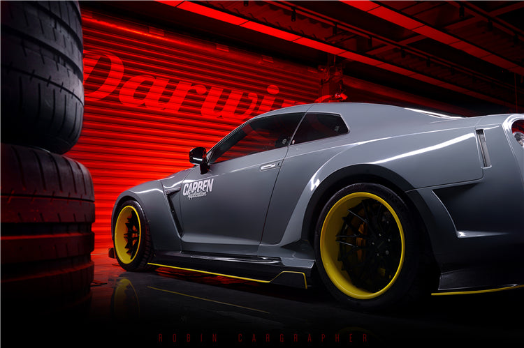 2008-2022 Nissan GTR R35 CBA/DBA/EBA BKSSII Style Partial Carbon Fiber Full Wide Body Kit - DarwinPRO Aerodynamics