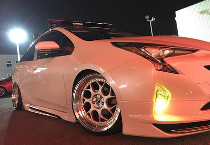 Aodhan DS01 Silver Machined Lip w/Chrome Rivets - 18x8.5 +35 / 18x10.5 +22 5x114.3 (Staggered Set of 4)