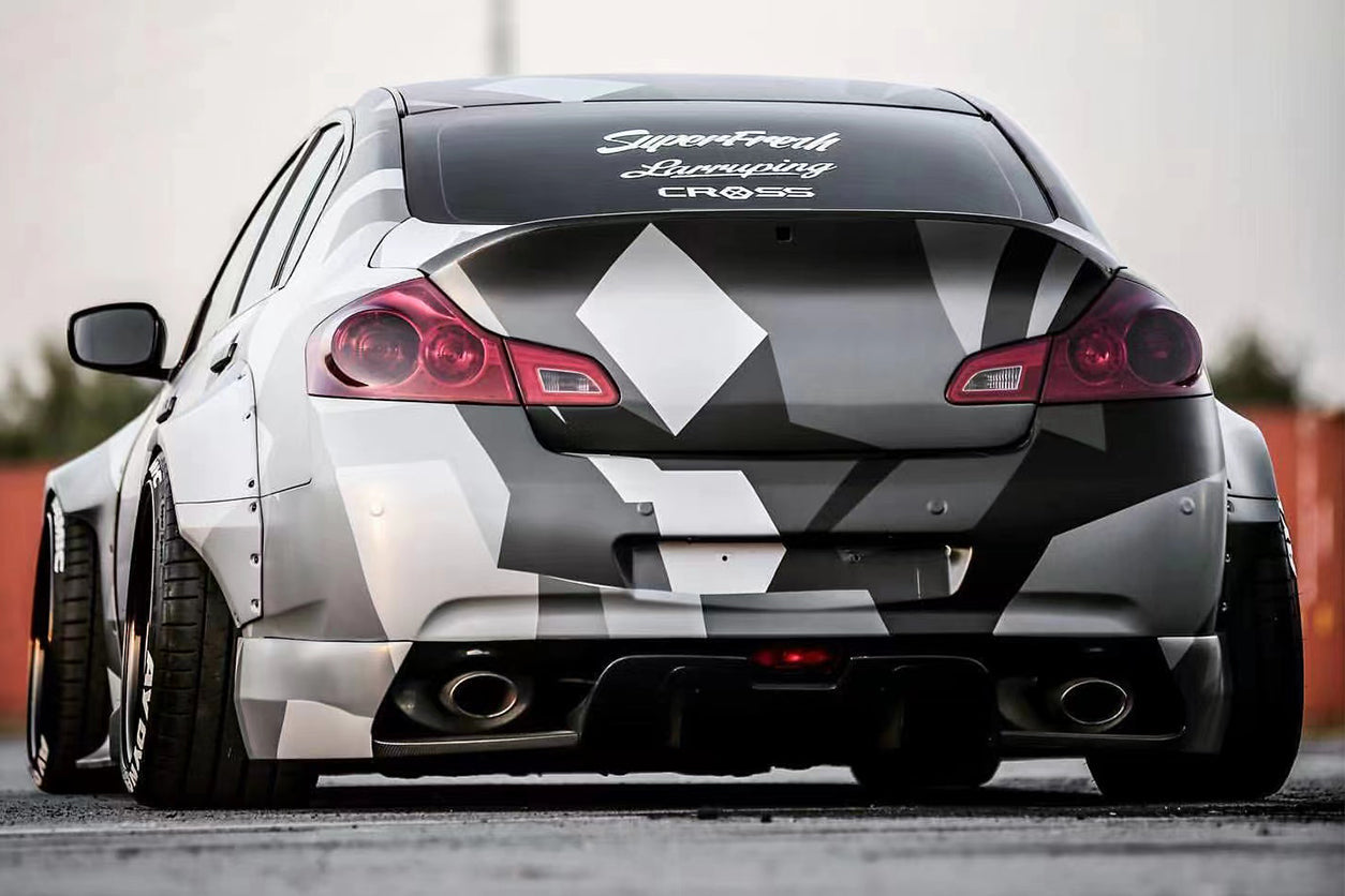 2010-2013 Infiniti G25/G37 Sedan BKSS Style Rear Diffuser - DarwinPRO Aerodynamics