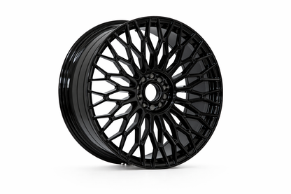 E117 Gloss Black 22x9.0 ET25 5x114.3.120 - Square Set (4 Wheels)