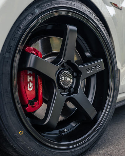 F1R FC5 18" 18x8.5 ET35 / 18x9.5 ET35 Matte Black/Gloss Black Lip 5x100 – ( Staggered Set of 4 )