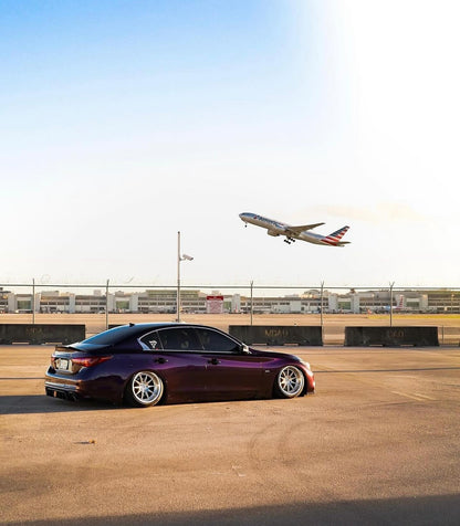 Aodhan DS07 Silver w/Machined Face - 18x8.5 +35 / 18x10.5 +15 5x114.3 (Staggered Set of 4)