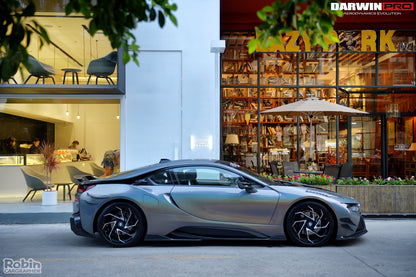 2014-2018 BMW i8 BZK Carbon Fiber Side Skirts - DarwinPRO Aerodynamics