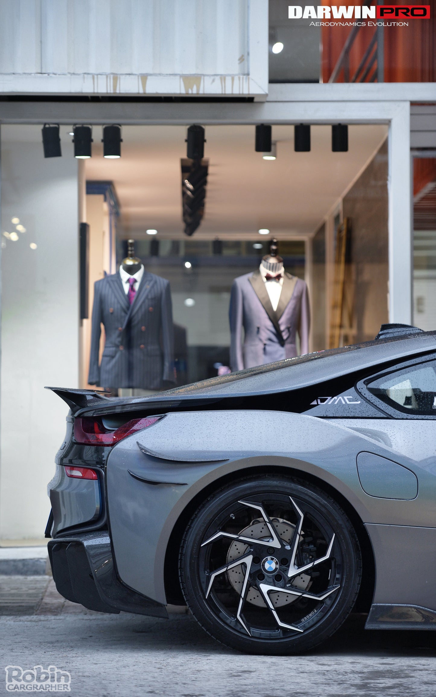 2014-2018 BMW i8 BZK Carbon Fiber Rear Canards - DarwinPRO Aerodynamics