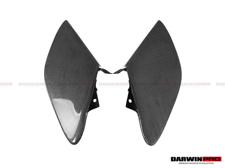 2015-2020 Ferrari 488 GTB/Spyder Dry Carbon Fiber Side Air Intake Fins - DarwinPRO Aerodynamics