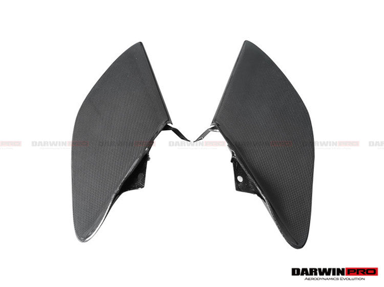 2015-2020 Ferrari 488 GTB/Spyder Dry Carbon Fiber Side Air Intake Fins - DarwinPRO Aerodynamics