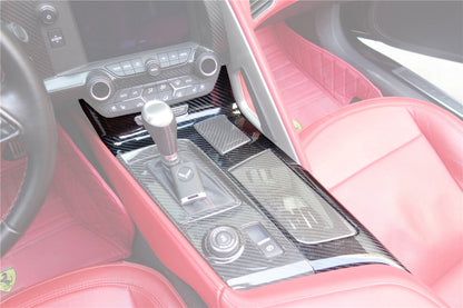 2013-2019 Corvette C7 Z06 Grandsport Dry Carbon Fiber Interior Outside Gears Panel Protective Cover Trim - DarwinPRO Aerodynamics