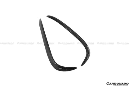 2016-2021 Tesla X SUV RZS Style Carbon Fiber Rear Bumper Canards - Carbonado