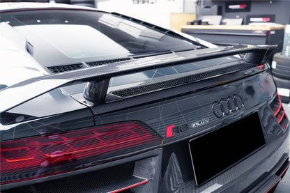 2016-2019 Audi R8 GEN2 V10 PLUS Coupe ONLY GT Style Carbon Fiber Trunk Wing w/ Base - Carbonado