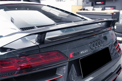 2016-2019 Audi R8 GEN2 V10 PLUS Coupe ONLY GT Style Carbon Fiber Trunk Wing w/ Base - DarwinPRO Aerodynamics