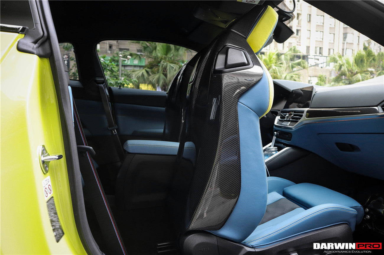 2021-UP BMW M4 G82/G83 Carbon Fiber Seat-Back Cover - DarwinPRO Aerodynamics