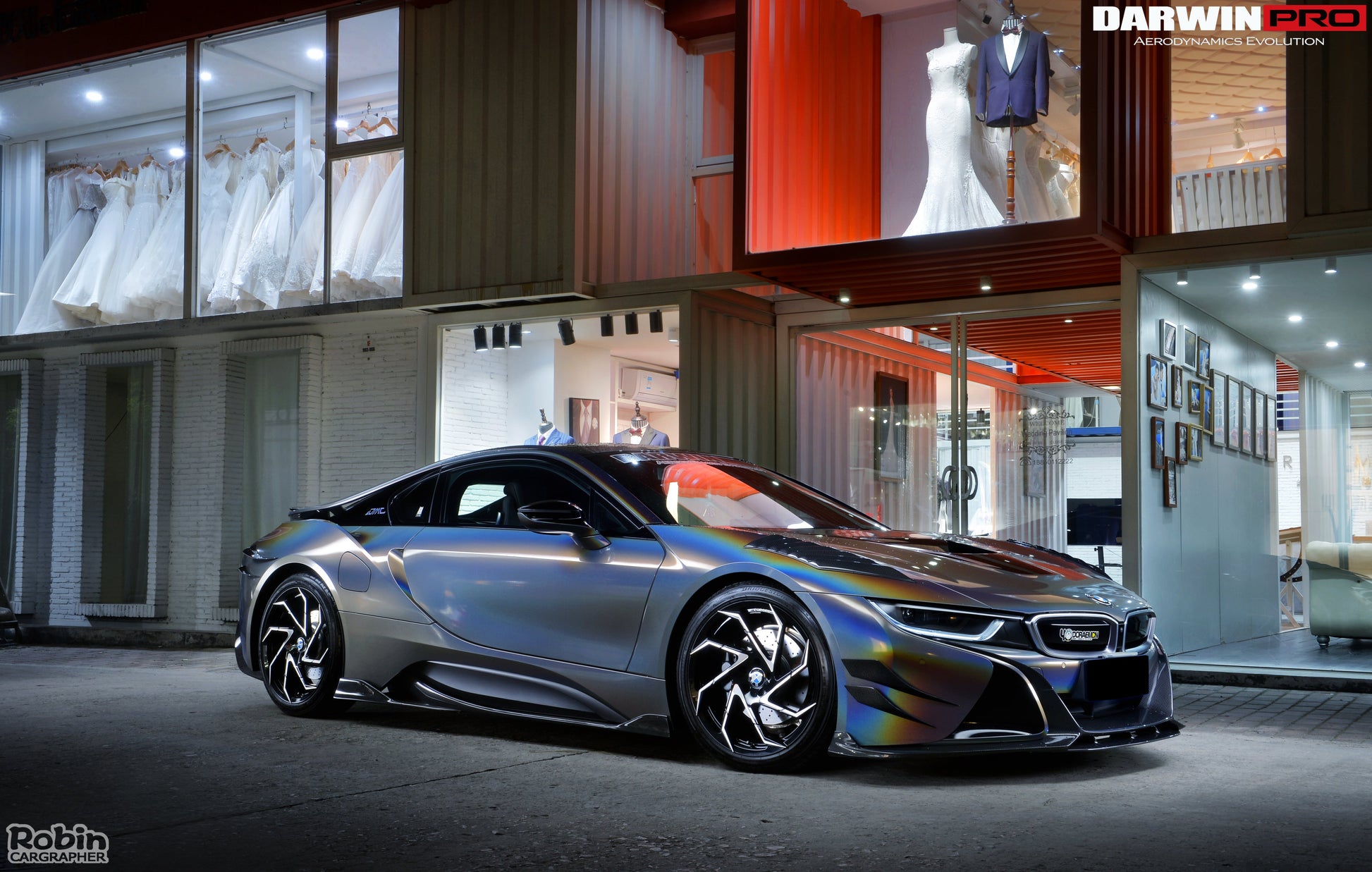 2014-2018 BMW i8 BZK Carbon Fiber Side Skirts - DarwinPRO Aerodynamics
